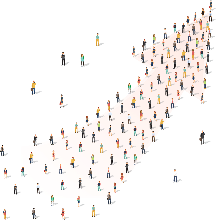 Growth chart illustration